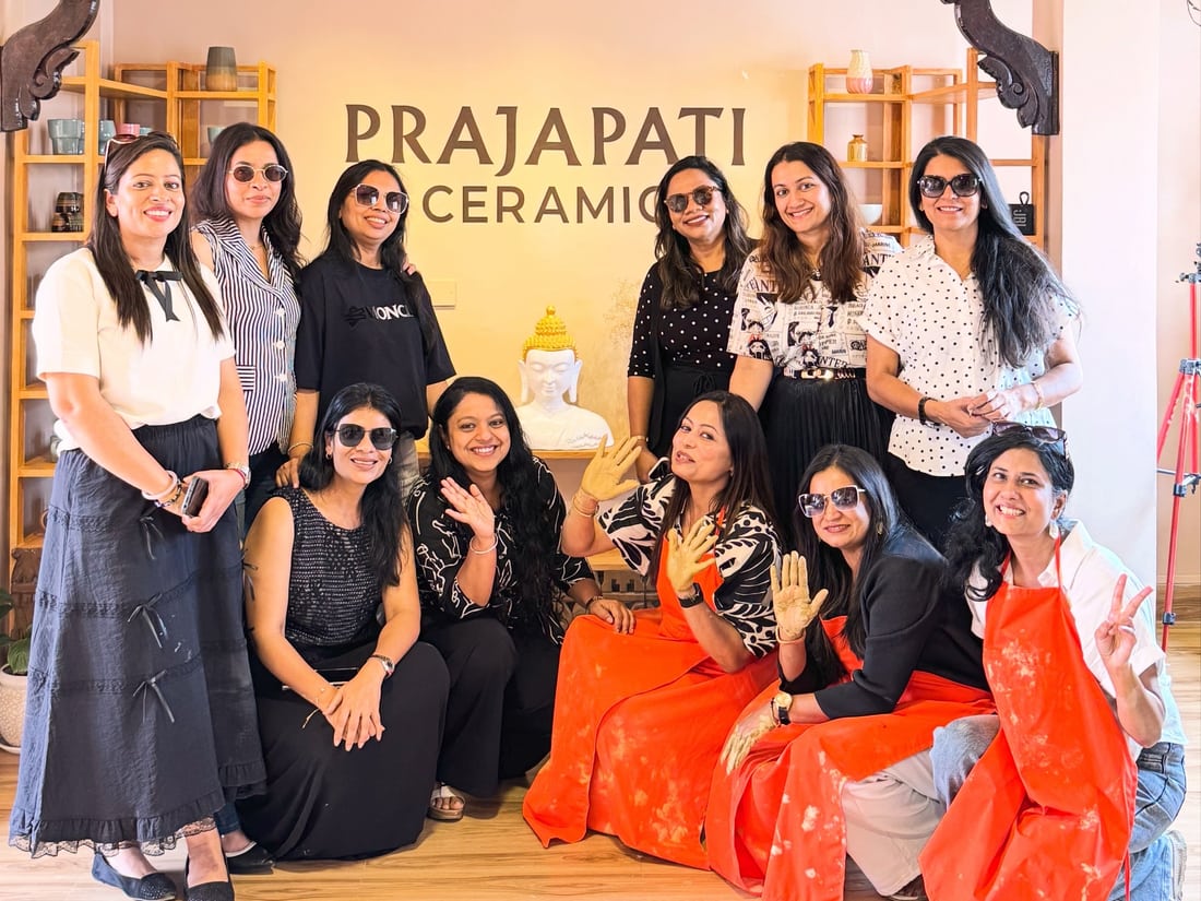 Making and sharing pottery at Prajapati Ceramic