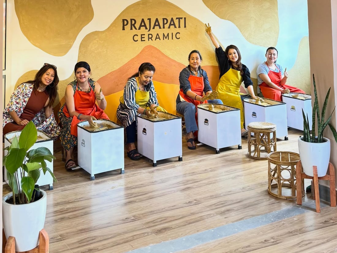 A moment at Prajapati Ceramic; studio photographs are illustrative of our experiences