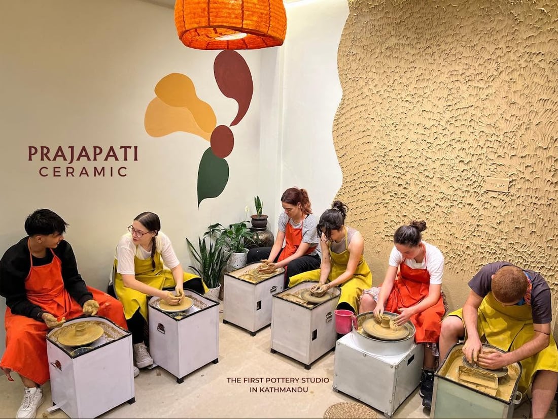 Making and sharing pottery at Prajapati Ceramic