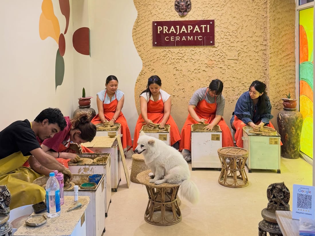A moment at Prajapati Ceramic; studio photographs are illustrative of our experiences